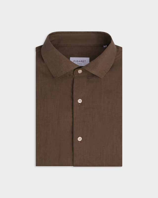 FIGARET - ARISTOTE SHIRT KHAKI LINEN
