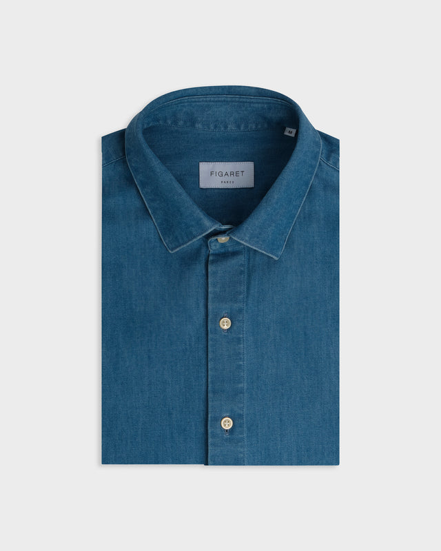 FIGARET - AUGUSTE SHIRT LIGHT BLUE DENIM