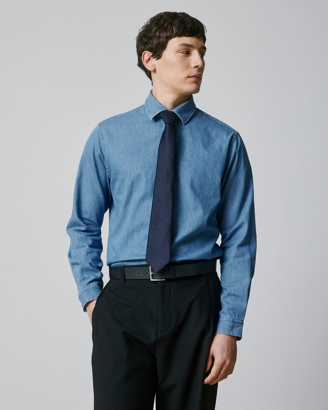FIGARET - AUGUSTE SHIRT LIGHT BLUE DENIM