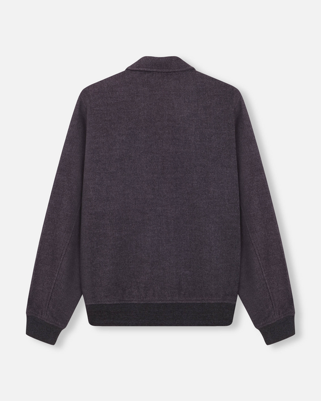 WOOL BOMBER DARK GREY