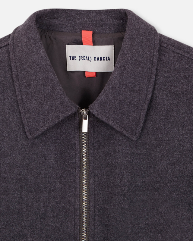 WOOL BOMBER DARK GREY