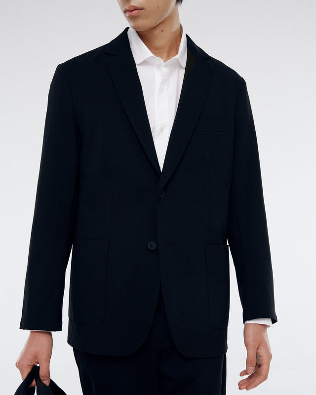 KNIT BROKEN BLAZER NAVY