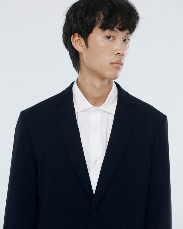 KNIT BROKEN BLAZER NAVY