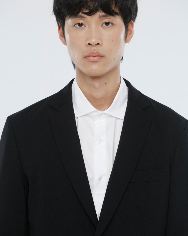 KNIT BROKEN BLAZER BLACK