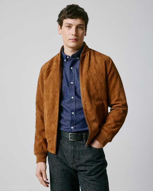 FIGARET - LEO BROWN SUEDE JACKET