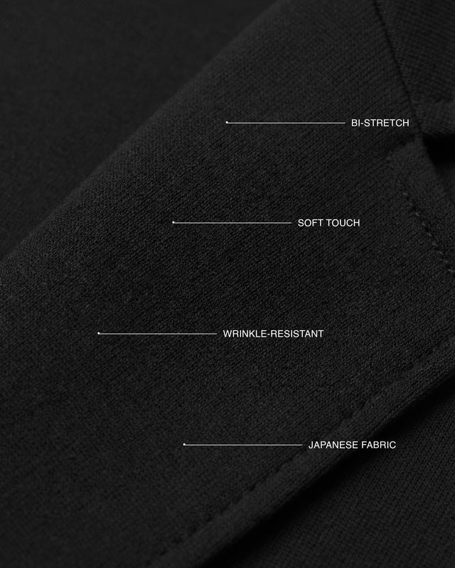 KNIT BROKEN SUIT BLAZER BLACK