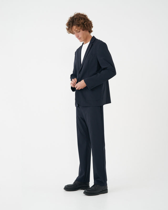 BONDED - PATCH POCKET TECH BLAZER NAVY