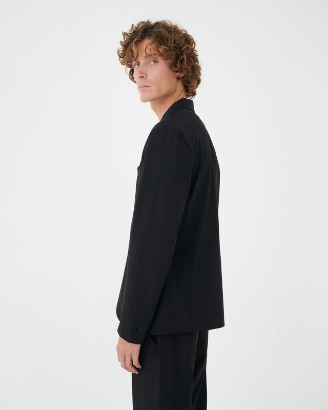 BONDED - PATCH POCKET TECH BLAZER BLACK