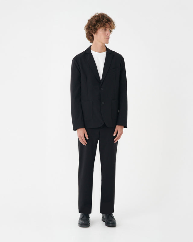 BONDED - PATCH POCKET TECH BLAZER BLACK