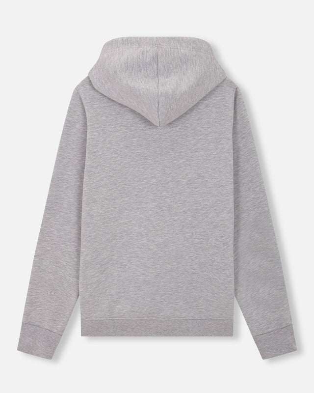 SUDADERA CON CAPUCHA GRIS CLARO