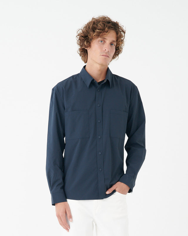 CAMISA TÉCNICA MANGA LARGA NAVY