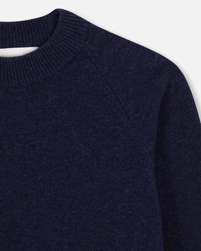 COLLAR SWEATER LIGHT NAVY