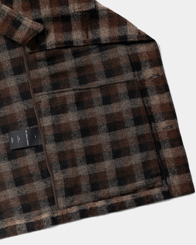 SOBRECAMISA DE LANA ESTAMPADO DE CUADROS