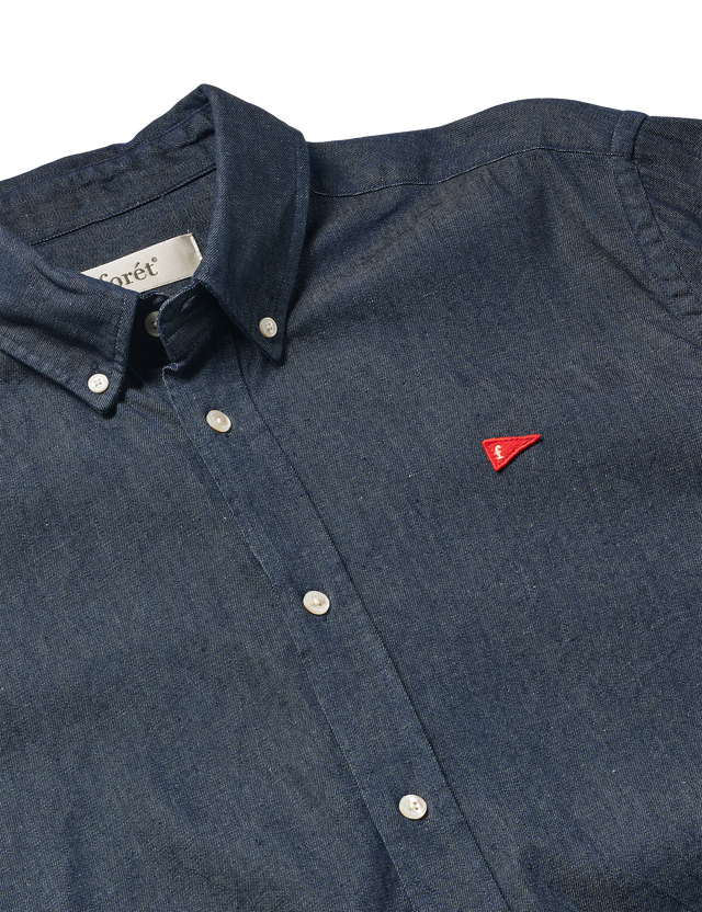 FORET - CAMISA DENIM REGULAR FIT DETALLE BANDERIN