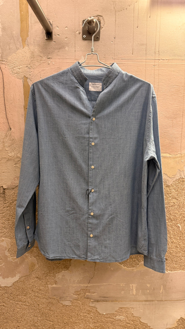 FIGARET - CAMISA CUELLO MAO AZUL
