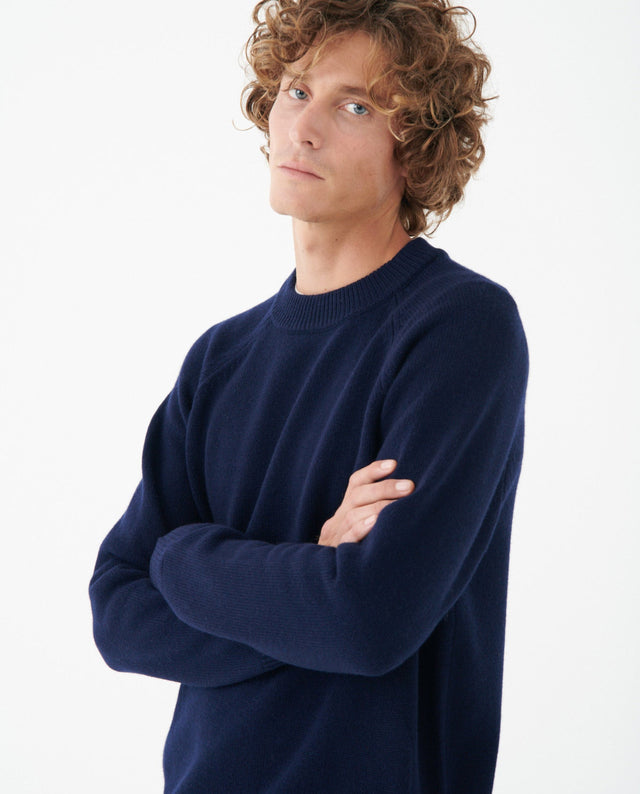 COLLAR SWEATER NAVY
