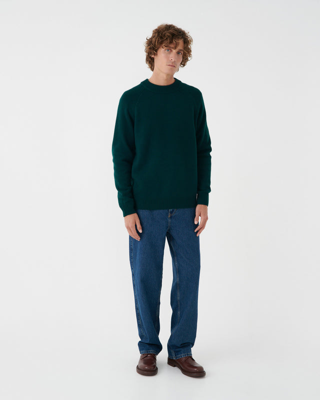 JERSEY DE CUELLO REDONDO VERDE BOSQUE