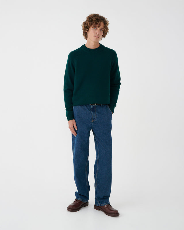 JERSEY DE CUELLO REDONDO VERDE BOSQUE