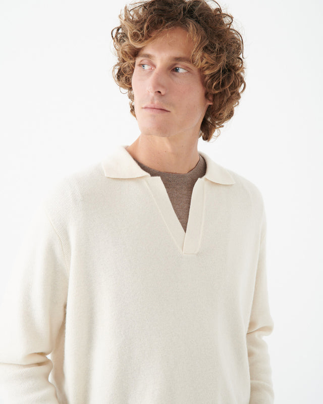 JERSEY DE POLO BEIGE CLARO