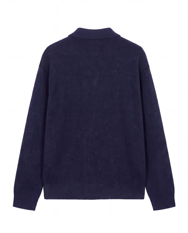 SOBRECAMISA DE PUNTO CON BOLSILLO LATERAL NAVY