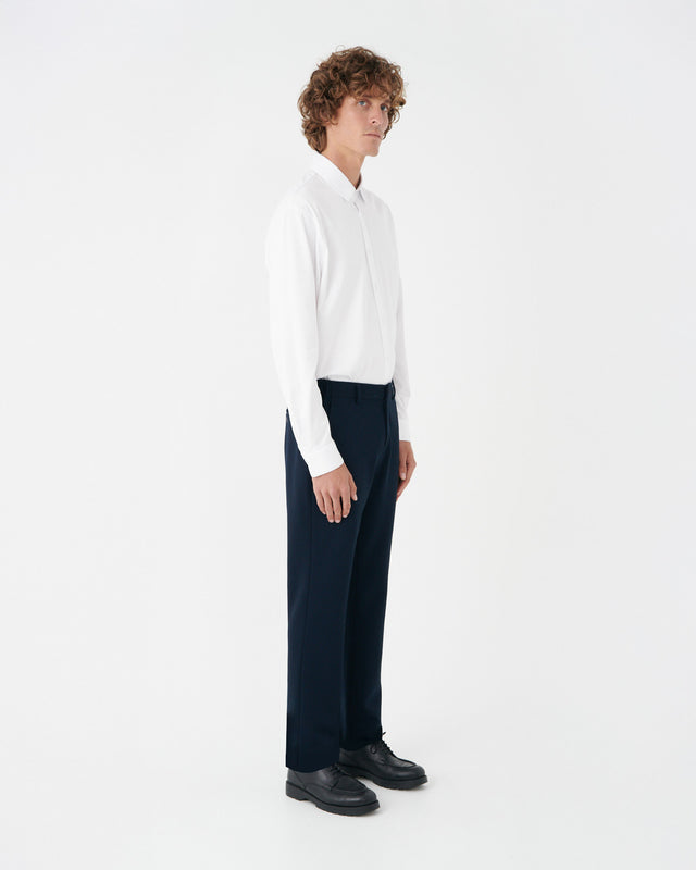 KNIT BROKEN - SUIT PANTS NAVY
