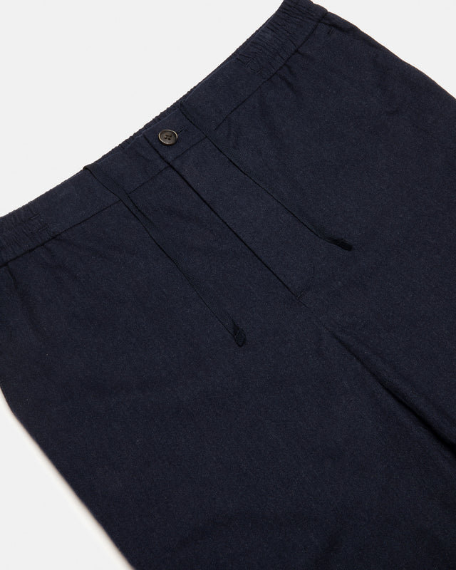THE RELAXED COTTON FLANNEL PANTS NAVY