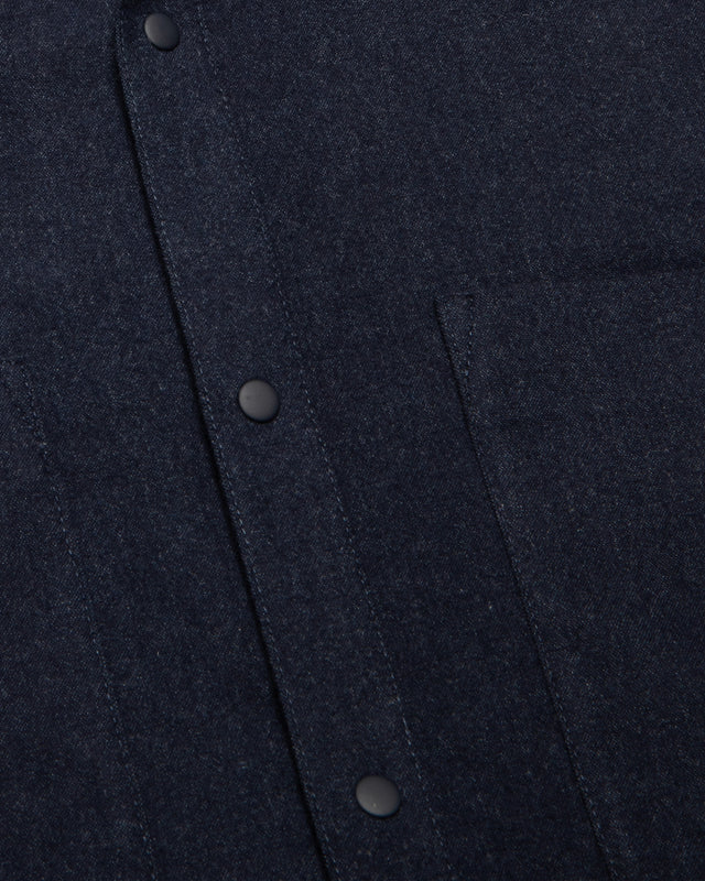 CAMISA DE ALGODÓN FLANNEL AZUL MARINO