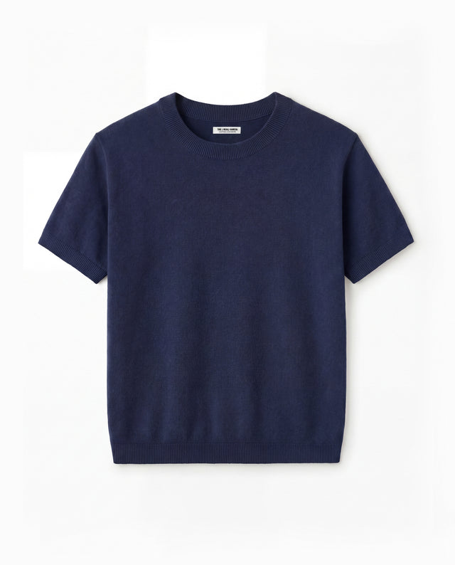 SS - CAMISETA ALGODON Y CASHMERE NAVY