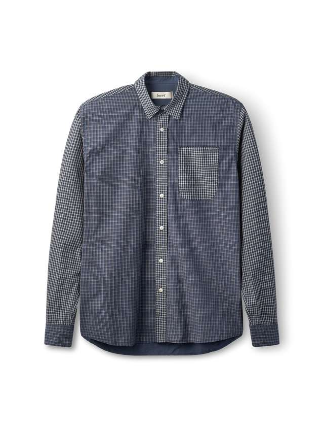 FORET - CAMISA POPLIN MIX TARTAN RELAXED FIT