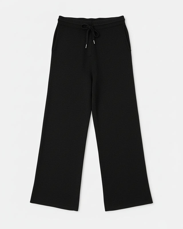 PANTALONES DE PUNTO NEGRO