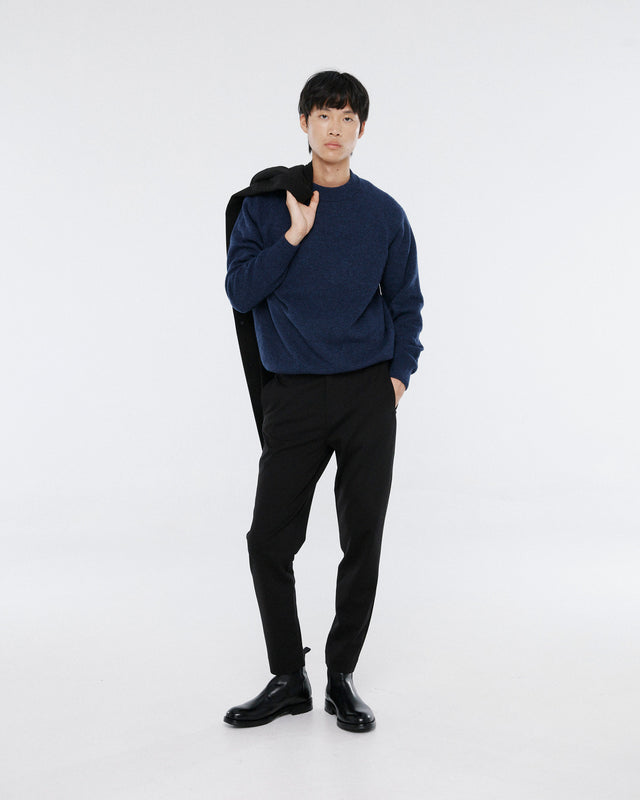 COLLAR SWEATER LIGHT NAVY