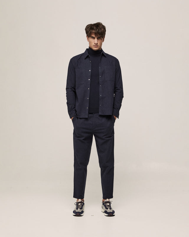 FLANNEL AZUL MARINO
