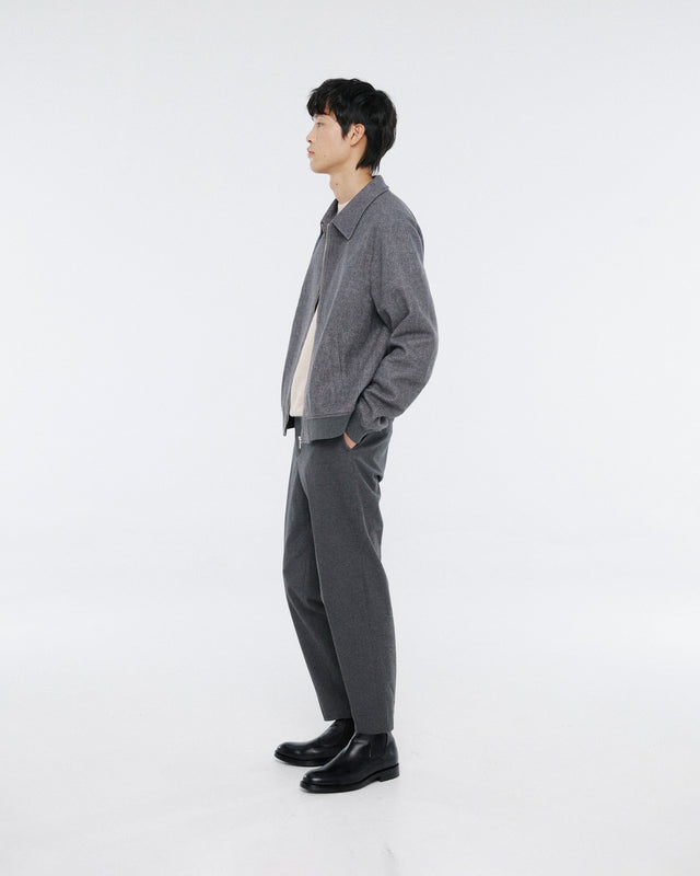 WOOL BOMBER DARK GREY