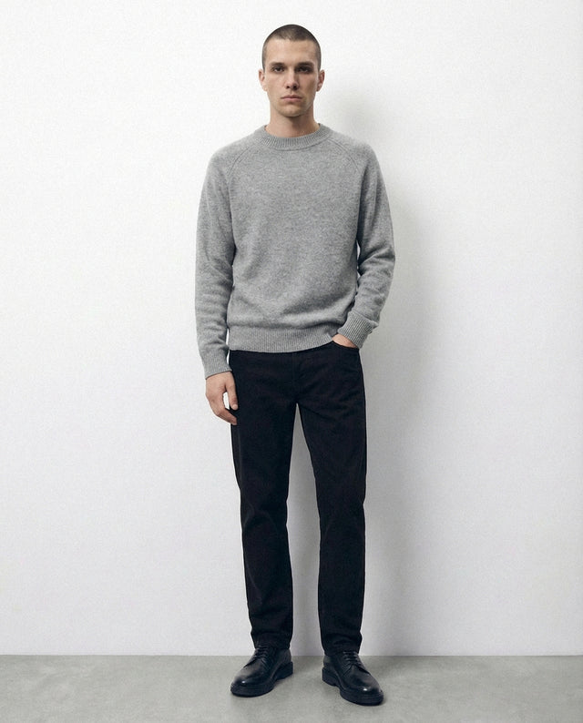 JERSEY DE CUELLO REDONDO GRIS CLARO