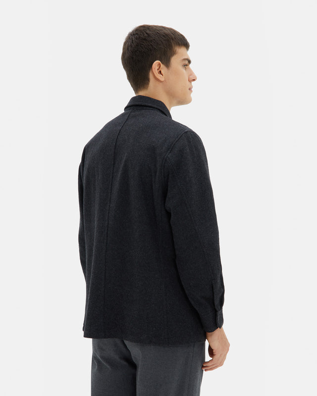 THE WOOL LEISURE KNIT JACKET GREY