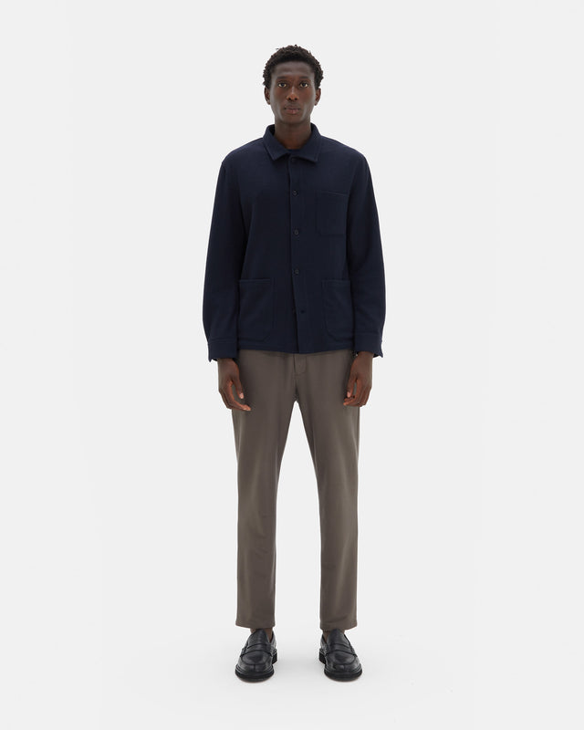 THE WOOL LEISURE KNIT JACKET NAVY