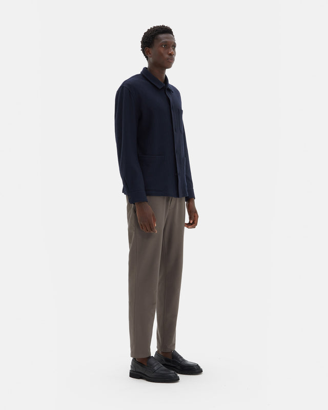 THE WOOL LEISURE KNIT JACKET NAVY