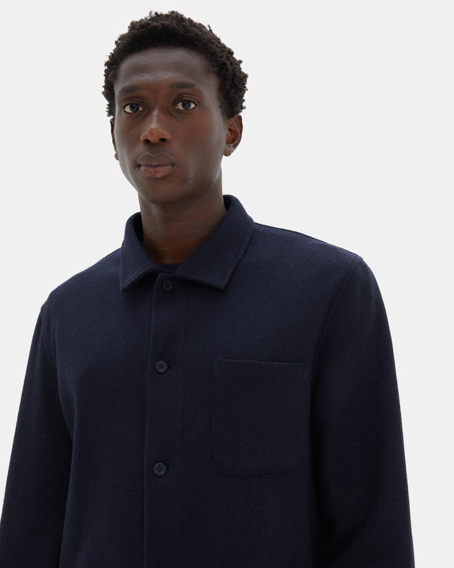 THE WOOL LEISURE KNIT JACKET NAVY
