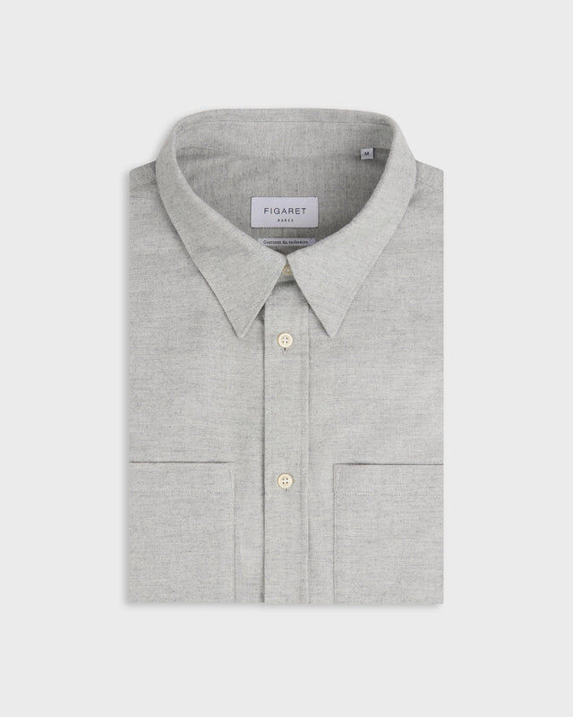 FIGARET - SOBRECAMISA CON CASHMERE NEANDRO GRIS CLARO