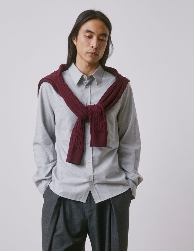 FIGARET - SOBRECAMISA CON CASHMERE NEANDRO GRIS CLARO