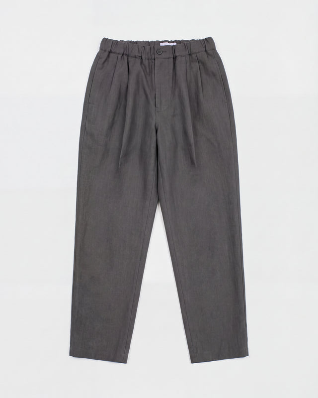 PANTALON ANCHO DE LANA FRIA RELAXED FIT GRIS OSCURO