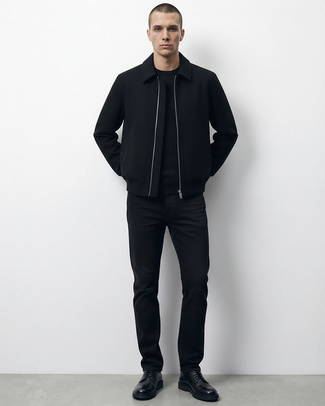 WOOL BOMBER BLACK