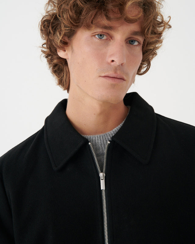 WOOL BOMBER BLACK
