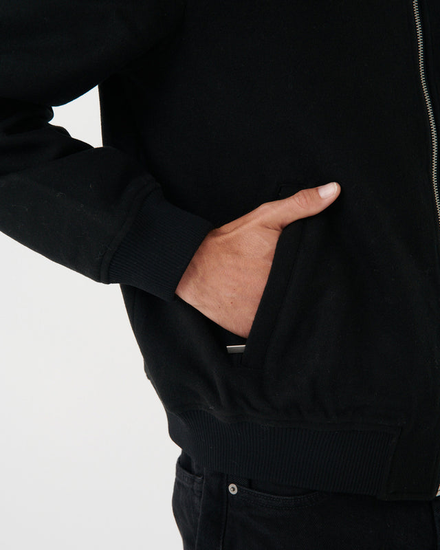 WOOL BOMBER BLACK