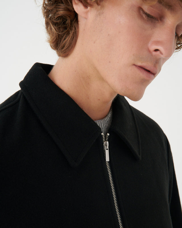 WOOL BOMBER BLACK