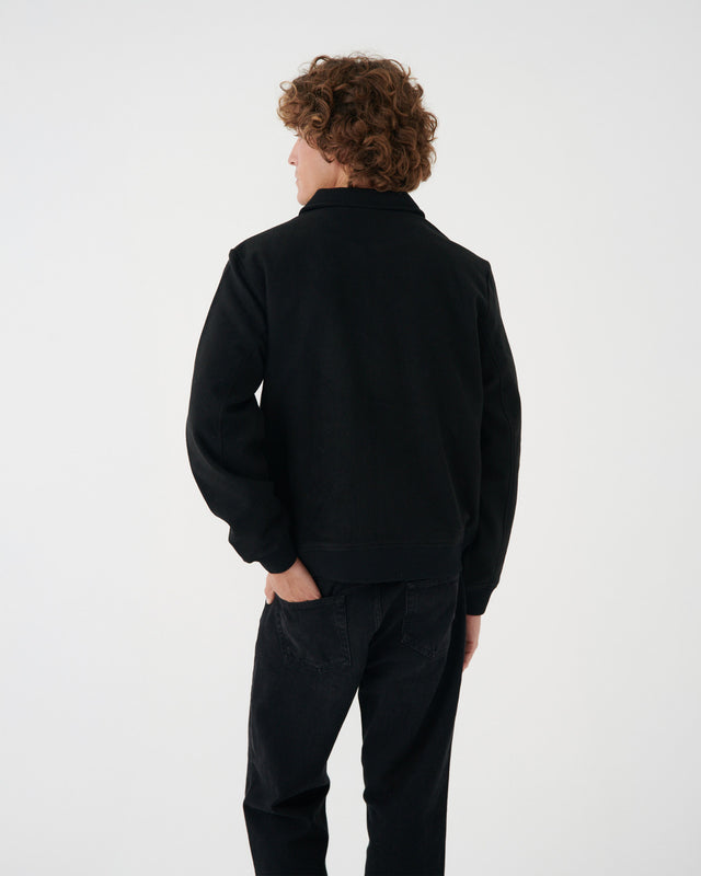 WOOL BOMBER BLACK