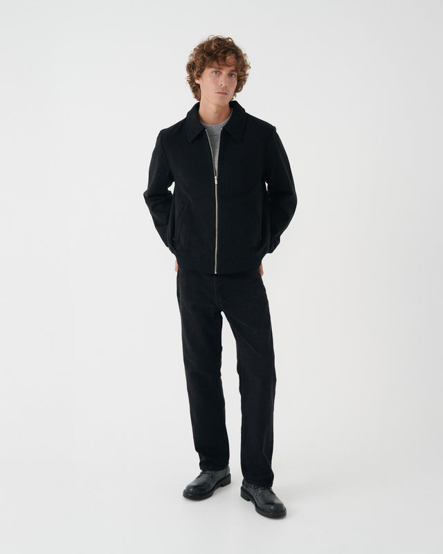 WOOL BOMBER BLACK