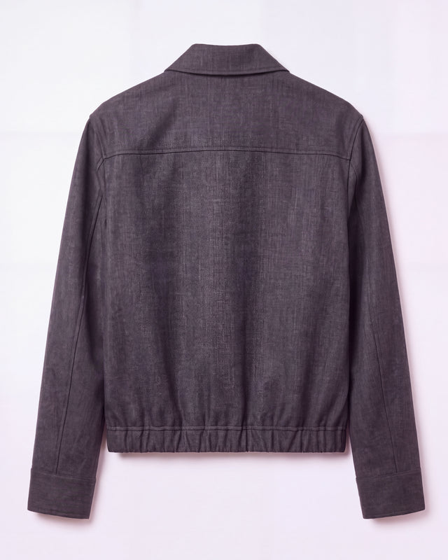 CHAQUETA DE LANA FRIA GRIS OSCURO
