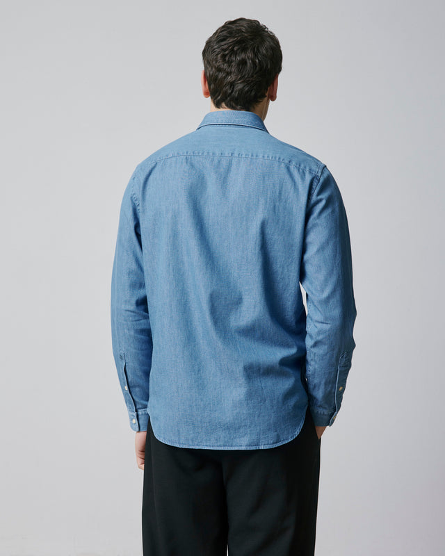 FIGARET - AUGUSTE SHIRT LIGHT BLUE DENIM