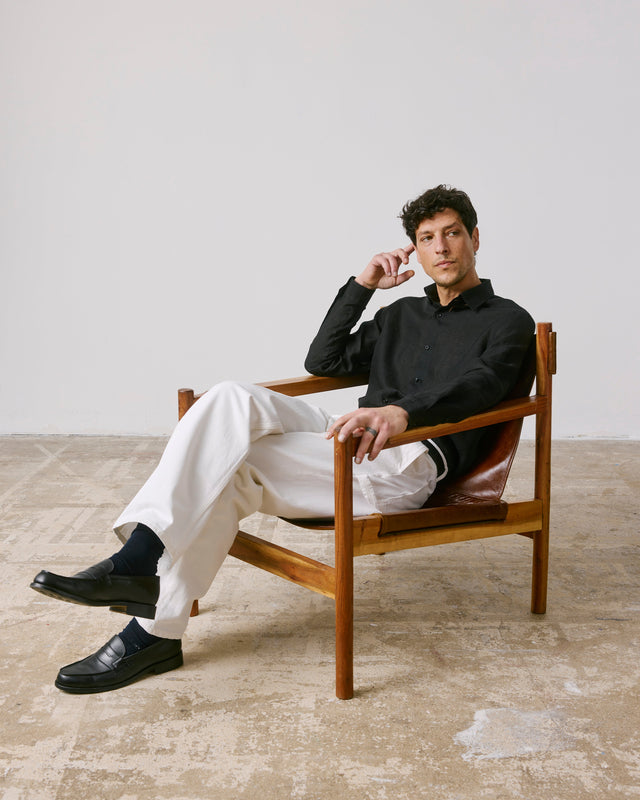 FIGARET - CAMISA AUGUSTE LINO NEGRO